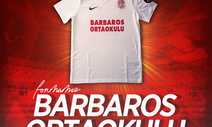 Alanyaspor Karşısında “Barbaros Ortaokulu” Göğüs Logolu Forma