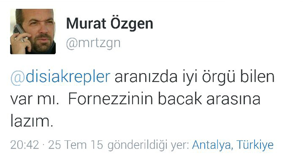 Murat Özgen’den Şok Tweet