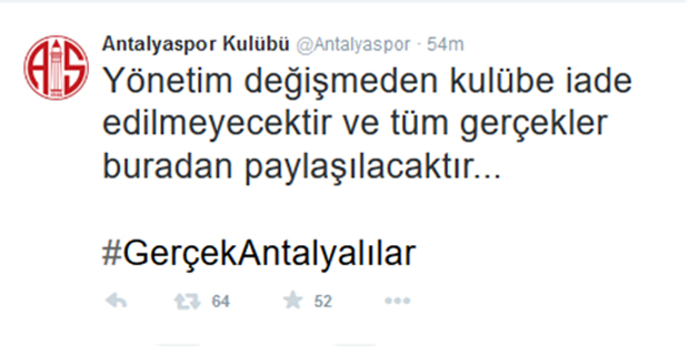 Antalyaspor’un Twitter Hesabı Hacklendi