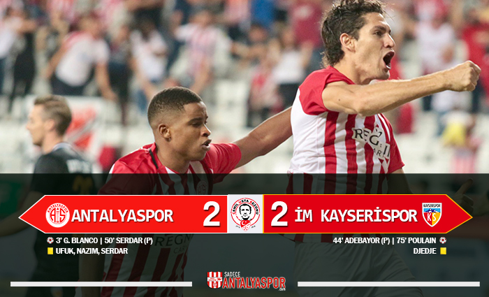 Antalyaspor 2 – 2 İstikbal Mobilya Kayserispor